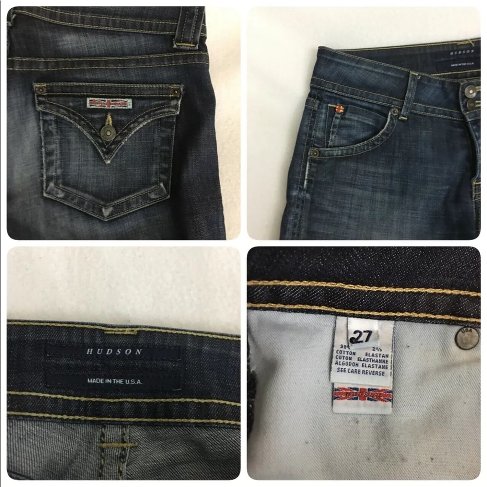 Hudson Women's Jeans Bootcut Size 27 Flare Denim Blue Pants Made in USA - Picture 2 of 8